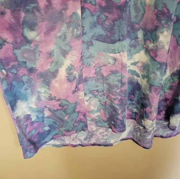 LOGO by Lori Goldstein Tie dye High low midi dress Size Large Petite - Picture 6 of 12